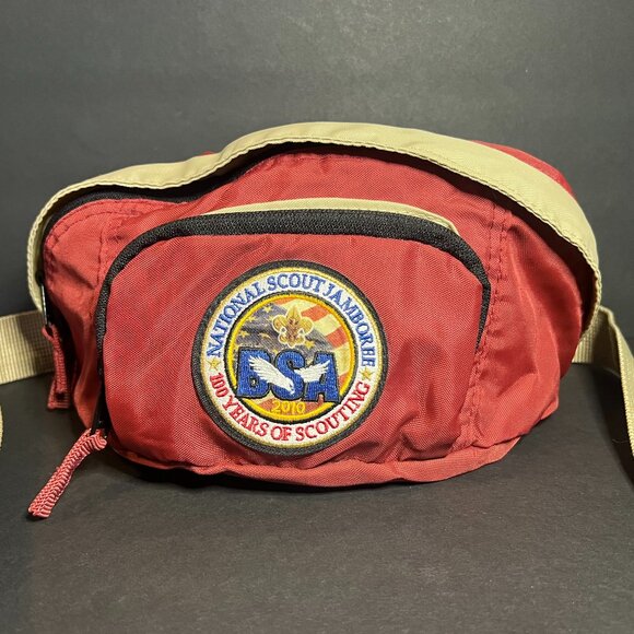 National Boy Scouts of America Jamboree BSA 2010 Red & Tan Fanny Pack Waist Bag - Picture 2 of 9